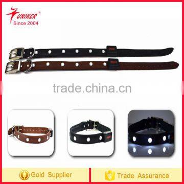 2017 Hot Selling LED Dog safety Collar leather collar