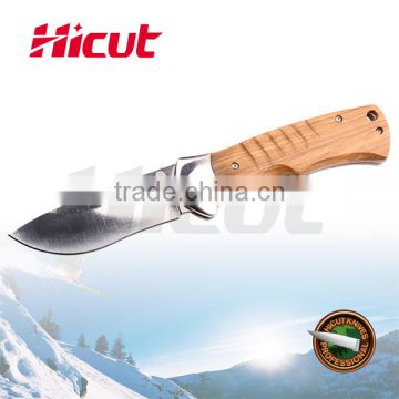 Hot Sale Folding Knife with Clip,Camping Knife Wooden Handle