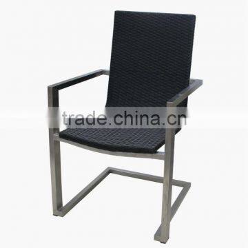 Outdoor garden chair stainless steel wicker rattan chair