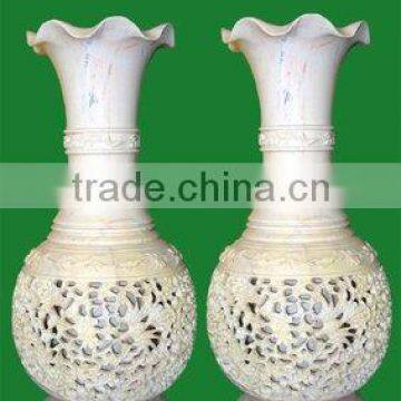 Marble Flowerpots With Carving