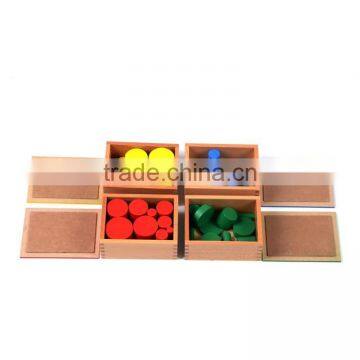 Educational Toy Colorful Montessori Material Knobless Cylinders photo-5