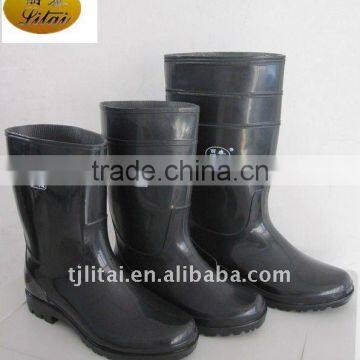 cheap black pvc working rain boots