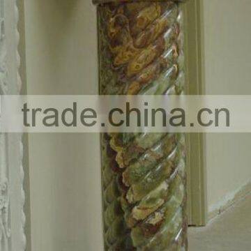 NATURAL DARK GREEN ONYX PEDESTALS photo-4