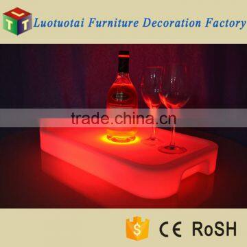 Wireless Control RGB Color Changed Battery Operated Wine Tray Stand/plastic Tray for Wine and Food photo-5