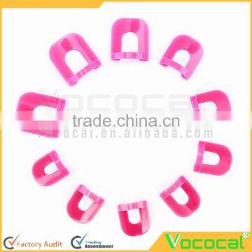 26 Pcs of 10 Sizs Reusable Spill Resistant Manicure Finger Cover Nail Art Polish Guide Stencil Shield photo-5