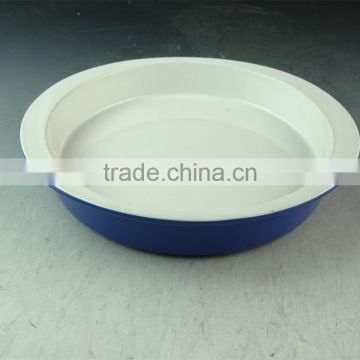 Hot Wholesale oval glazed ceramic bake plate for daily use porcelain bake plate