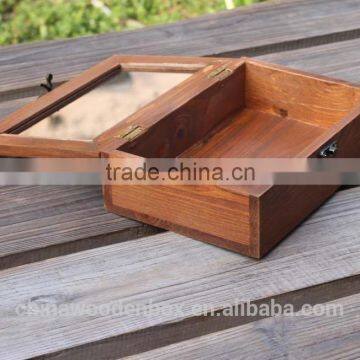 2015 Refinement Antique Wooden Box With Glass Lid photo-2