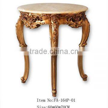 FA-164P-01 Leading antique furniture side table with round top marble