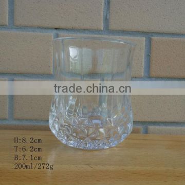 diamond bottom glass juice cup