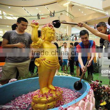 High Quality Home Decor Metal Crafts Bronze Baby Buddha Statue photo-3