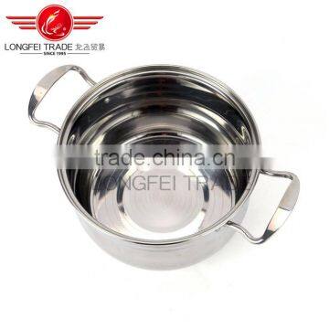 Hot Selling 3pcs Stainless Steel Pot / Soup Pot Kitchen Cookware With Glass Lid photo-5