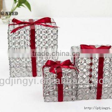 Wholesale Led Christmas Decoration Iron Acrylic Square Gift Box photo-3