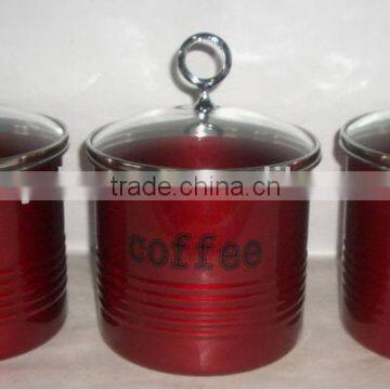 Set of 3 Metal storage containers for home use