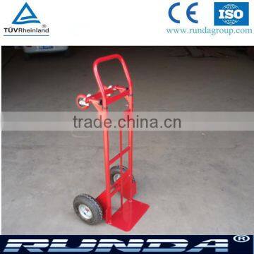 heavy duty four pneumatic wheels hand trolley for sale