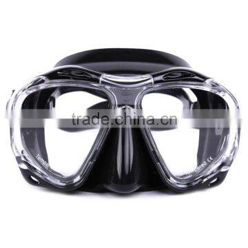 Black Low Voulme, Four Windown Diving Masks, Diving Goggles and Professional Diving Glasses(MK-701) photo-2