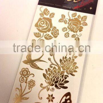 Foil Tattoo Fashion Sticker, Temporary Tattoos Sticker. Easy to Apply & Remove, Nontoxic, Waterproof, Lasts for Days Sticker photo-3