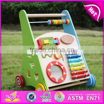 Оптовая продажа лучших по дизайну многофункциональных деревянных детских ходунков для детей W08J001 photo-2