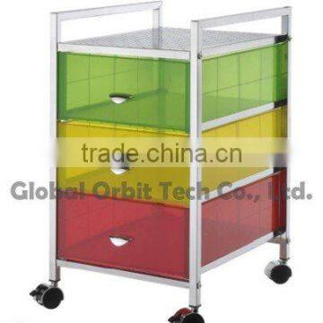 3-tier plastic storage cart