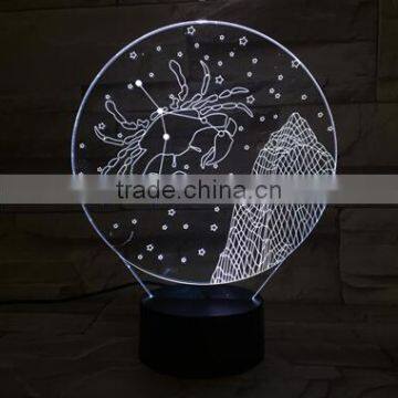 Best Gift 7 Colors Changed Constellation Horoscope Shape 3D Lamp Night Light photo-2