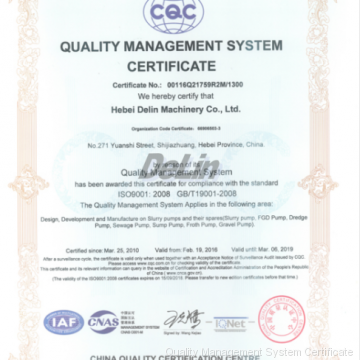Quality Management System Certificate
