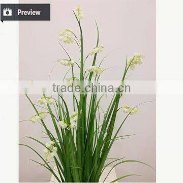 92 / 125 / 150 cm Artificial Grass Synthetic Potted Onion Grass With Jingle Flowers Fake Grass Pots Plant photo-2