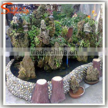 2015 Home Decor Indoor Fiberglass Artificial Rock Waterfall Lowes Water Fountains photo-3