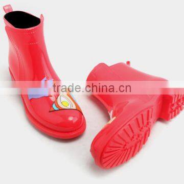 2017 Hand Printed Style Pvc Ankle Rain Boots for Women photo-5