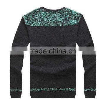 Raidy Boer Men's Wool Sweater Wiht V Neck Fashion Print Knitwear photo-2