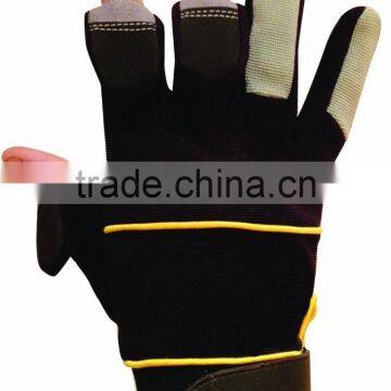 Cycling gloves with Fold-Back Finger Tips