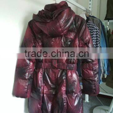 GZY Slim and Fashion Model Middle East Goose Down Jacket Women Fashion Double Layer Stock Guangzhou Factory 2017 Heavy Latest photo-3