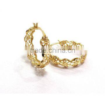 Micron Finish Gold Plated Hoop Earrings