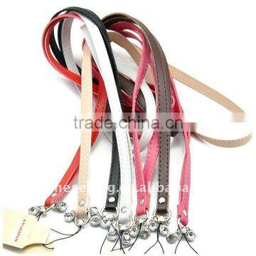 fashion leather rope accessories for mobile phone, cell phone