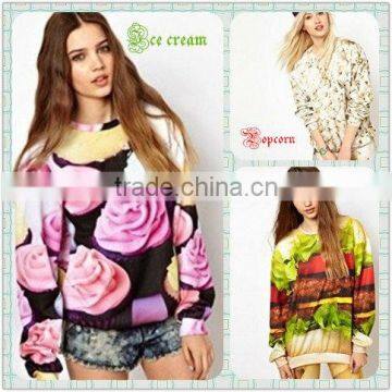 wholesale all over print sweatshirt/crewneck sweatshirt