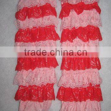 Customize Children Birthday Socks Baby Girl Lace Leg Warmer Ruffle Leggings photo-2