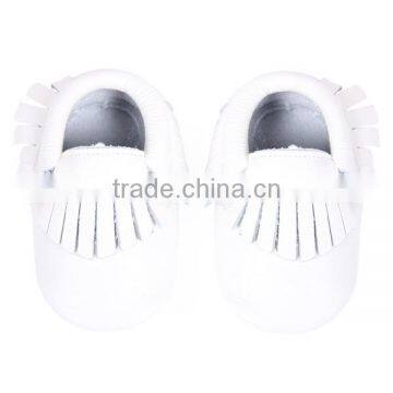 Genuine leather shoes! top selling white tassel leather shoes