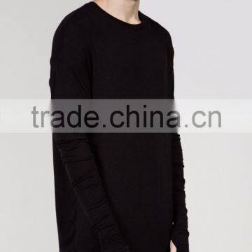 China Garment Factory 100% Cotton Long Sleeve Blank T-shirt Custom Casual Men T-shirt With High Quality photo-5