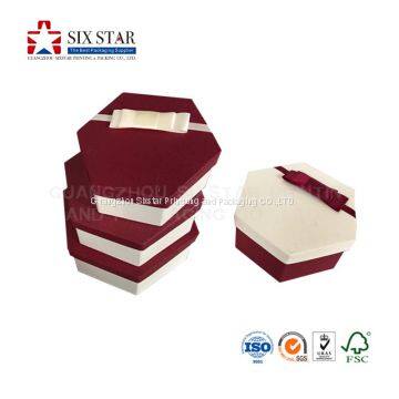 Top Selling Red and White Customized Gift Cardboard Boxes With Bowknot in Chinese Factory photo-4