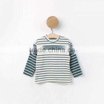 S17603A Autumn Girls Striped T-shirt Children's Long Sleeve Tshirt photo-5