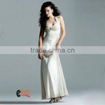 Long Satin Wedding Dress