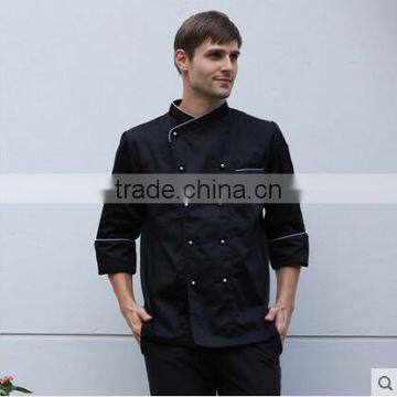 Custom High Quality Nice Restaurant Design Double Breasted Catering Uniforms Wholesale photo-3
