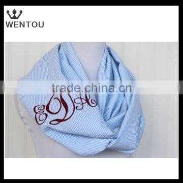 Wholesale Personalized Seersucker Infinity Scarf photo-3