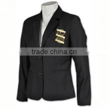 Two Button Good Quality Anti-wrinkle Customizable Womens Suit Nice Black Suits for Women photo-2