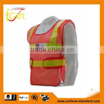 China manufactory high quality dry fit mesh safety reflective work vest