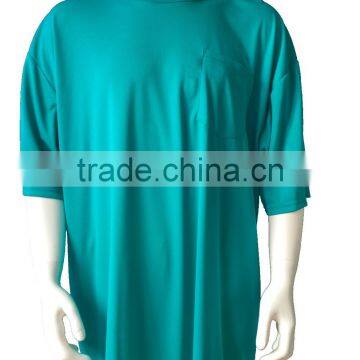 100% Polyester Simple Basic Chest Pocket Custom T-shirt photo-3