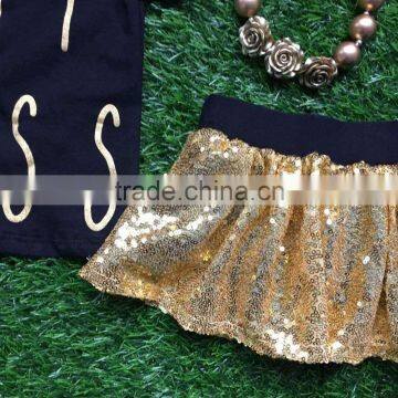 New Girls Spring Design Short Sleeves Outfits Girls Boutique Clothing Hot Mess With Skirts Girls Summer Sets With Accessoreis photo-3