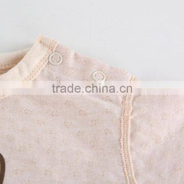 Factory Price Organic Cotton Baby Girls' Organic Short Sleeve Romper Organic Baby Clothes photo-3