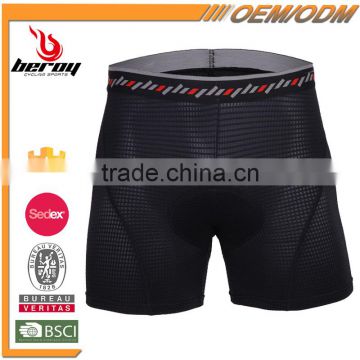 BEROY Quick Dry Cycling Underwear Padded, Comfortable Mens Bicycling Bottoms