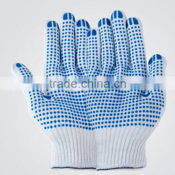 pvc dotted cotton working gloves knitted pvc one side dot work cotton gloves knitted pvc cotton dotted glove