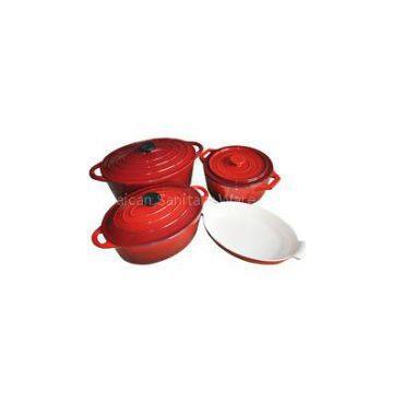 Customized Cookware Round Enamel Cast Iron Casseroles With Lid photo-2