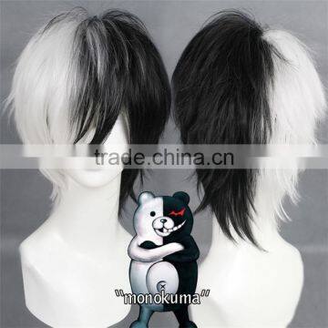 AD3038 Monokuma /Black Jack Wig Cosplay White and Black Cosplay Wigs
